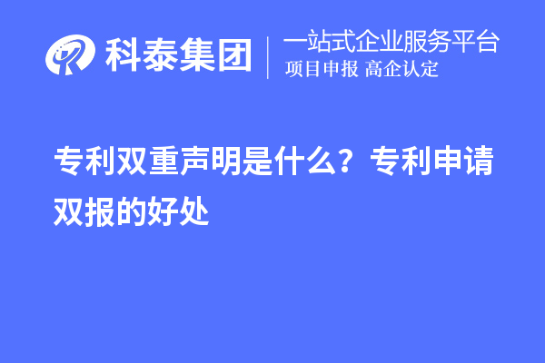 專利雙重聲明是什么？專利申請雙報(bào)的好處