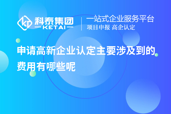 申請高新企業(yè)認(rèn)定主要涉及到的費用有哪些呢