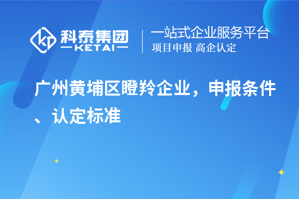 廣州黃埔區(qū)瞪羚企業(yè)，申報條件、認定標準