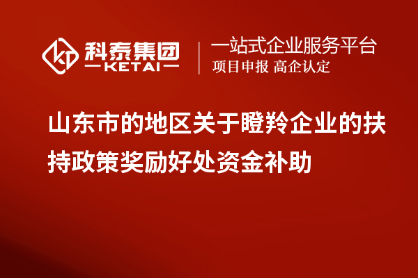 山東市的地區(qū)關(guān)于瞪羚企業(yè)的扶持政策獎勵好處資金補助