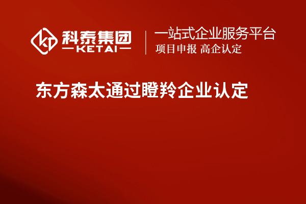 東方森太通過<a href=http://www.hsloq2267.cn/fuwu/dengling.html target=_blank class=infotextkey>瞪羚企業(yè)認(rèn)定</a>