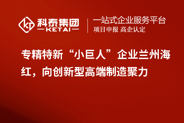 專精特新“小巨人”企業(yè)蘭州海紅，向創(chuàng)新型高端制造聚力