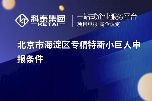 北京市海淀區(qū)<a href=http://www.hsloq2267.cn/fuwu/zhuanjingtexin.html target=_blank class=infotextkey>專精特新小巨人申報</a>條件