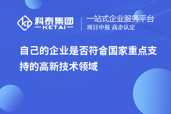 自己的企業(yè)是否符合國家重點支持的高新技術領域