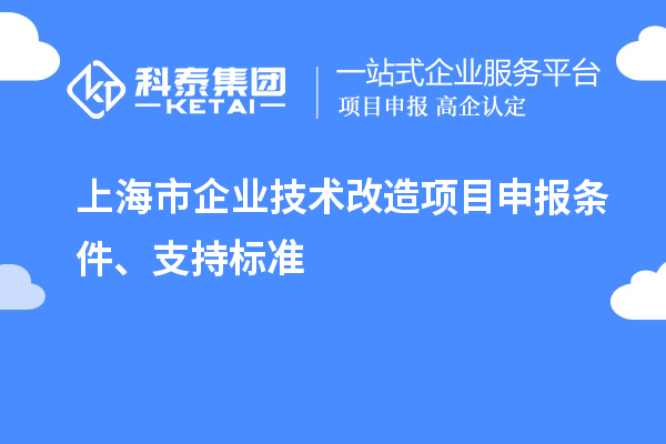 上海市企業(yè)技術(shù)改造項目申報條件、支持標準