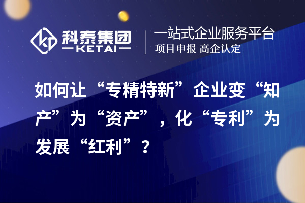如何讓“專精特新”企業(yè)變“知產(chǎn)”為“資產(chǎn)”，化“專利”為發(fā)展“紅利”？