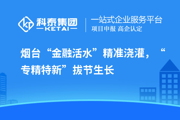 煙臺(tái)“金融活水”精準(zhǔn)澆灌，“專精特新”拔節(jié)生長(zhǎng)