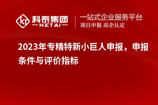 2023年<a href=http://www.hsloq2267.cn/fuwu/zhuanjingtexin.html target=_blank class=infotextkey>專精特新小巨人申報(bào)</a>，申報(bào)條件與評價(jià)指標(biāo)
