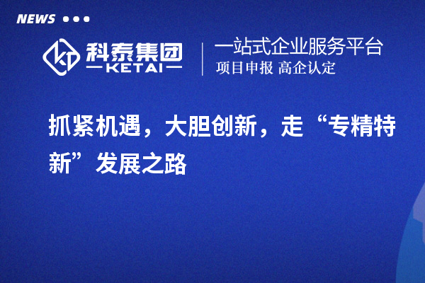 抓緊機(jī)遇，大膽創(chuàng)新，走“專精特新”發(fā)展之路