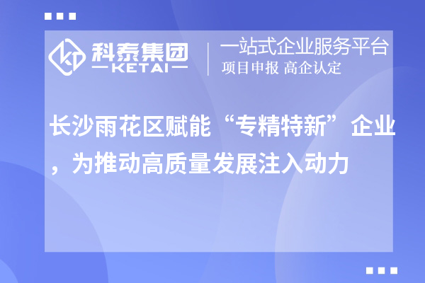 長(zhǎng)沙雨花區(qū)賦能“專精特新”企業(yè)，為推動(dòng)高質(zhì)量發(fā)展注入動(dòng)力