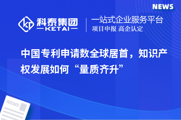 中國專利申請(qǐng)數(shù)全球居首，知識(shí)產(chǎn)權(quán)發(fā)展如何“量質(zhì)齊升”