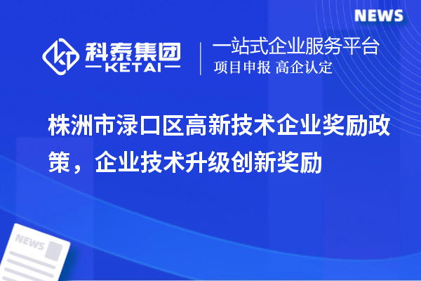 株洲市淥口區(qū)高新技術(shù)企業(yè)獎(jiǎng)勵(lì)政策，企業(yè)技術(shù)升級創(chuàng)新獎(jiǎng)勵(lì)