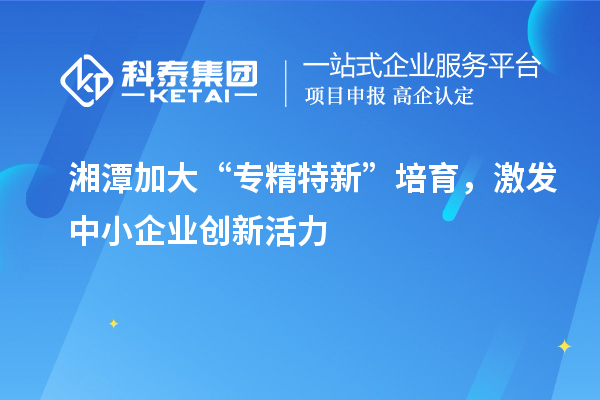 湘潭加大“專精特新”培育，激發(fā)中小企業(yè)創(chuàng)新活力