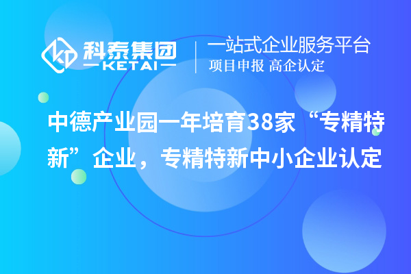 中德產(chǎn)業(yè)園一年培育38家“專精特新”企業(yè)，<a href=http://www.hsloq2267.cn/fuwu/zhuanjingtexin.html target=_blank class=infotextkey>專精特新中小企業(yè)</a>認(rèn)定