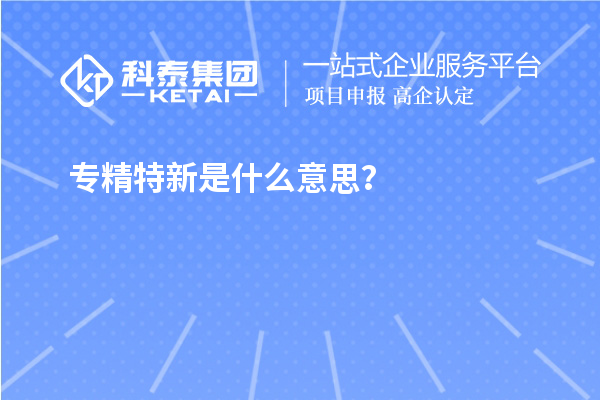 專精特新是什么意思？