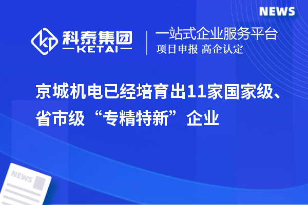 京城機(jī)電已經(jīng)培育出11家國家級(jí)、省市級(jí)“專精特新”企業(yè)