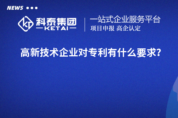 高新技術(shù)企業(yè)對(duì)專利有什么要求？