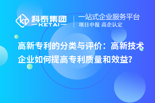 高新專利的分類與評價：高新技術(shù)企業(yè)如何提高專利質(zhì)量和效益？