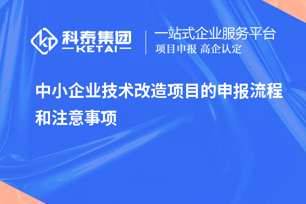中小企業(yè)技術(shù)改造項(xiàng)目的申報(bào)流程和注意事項(xiàng)