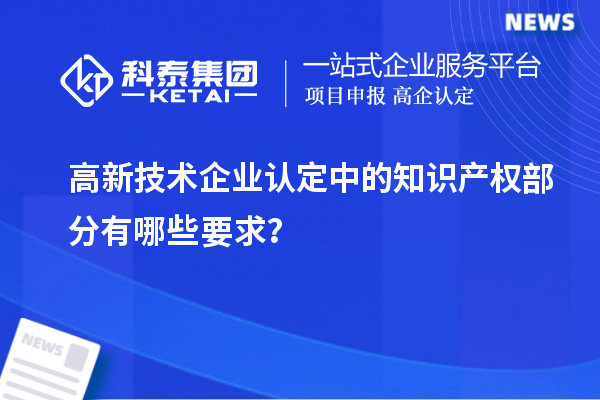 高新技術(shù)企業(yè)認(rèn)定中的知識(shí)產(chǎn)權(quán)部分有哪些要求？