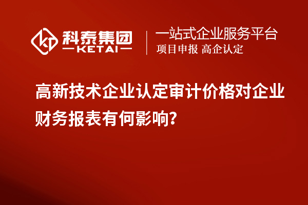 高新技術企業(yè)認定審計價格對企業(yè)財務報表有何影響？