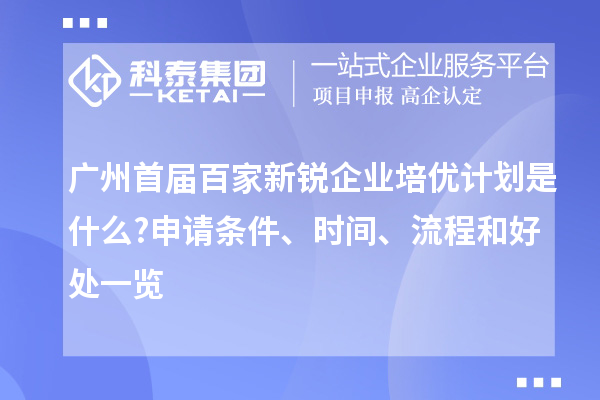 廣州首屆百家新銳企業(yè)培優(yōu)計(jì)劃是什么?申請(qǐng)條件、時(shí)間、流程和好處一覽
