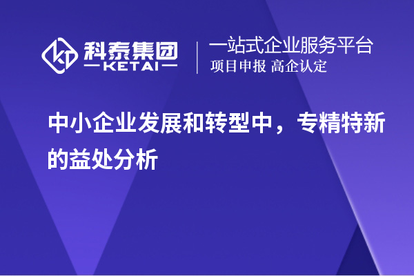 中小企業(yè)發(fā)展和轉(zhuǎn)型中，專(zhuān)精特新的益處分析		 		
