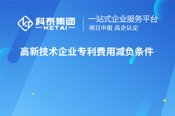 高新技術(shù)企業(yè)專利費用減負(fù)條件