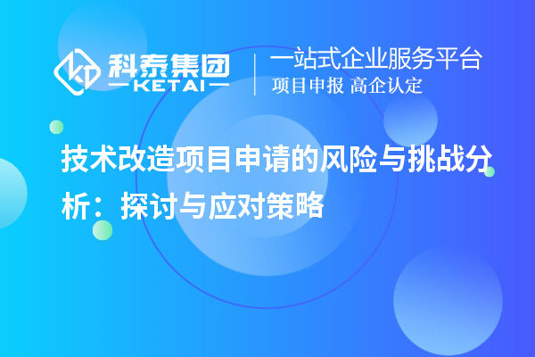 技術(shù)改造項目申請的風(fēng)險與挑戰(zhàn)分析：探討與應(yīng)對策略		 		