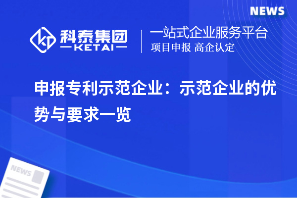 申報(bào)專(zhuān)利示范企業(yè)：示范企業(yè)的優(yōu)勢(shì)與要求一覽