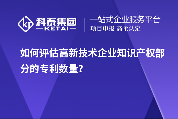 如何評估高新技術企業(yè)知識產(chǎn)權(quán)部分的專利數(shù)量？