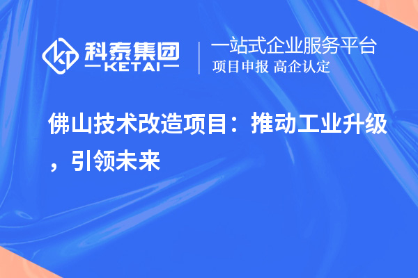 佛山技術(shù)改造項(xiàng)目：推動(dòng)工業(yè)升級(jí)，引領(lǐng)未來(lái)
