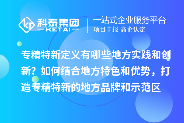 專精特新定義有哪些地方實(shí)踐和創(chuàng)新？如何結(jié)合地方特色和優(yōu)勢(shì)，打造專精特新的地方品牌和示范區(qū)