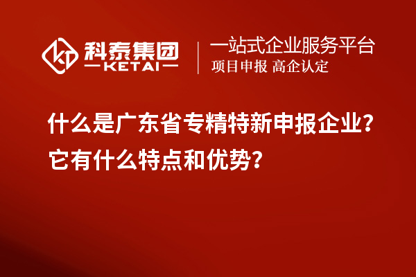 什么是廣東省專精特新申報(bào)企業(yè)？它有什么特點(diǎn)和優(yōu)勢(shì)？