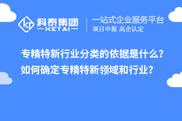 專精特新行業(yè)分類的依據(jù)是什么？如何確定專精特新領(lǐng)域和行業(yè)？
