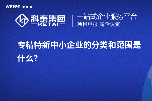 專精特新中小企業(yè)的分類和范圍是什么？