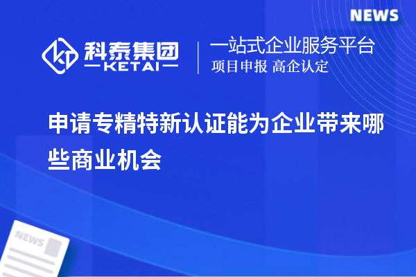 申請(qǐng)專精特新認(rèn)證能為企業(yè)帶來(lái)哪些商業(yè)機(jī)會(huì)