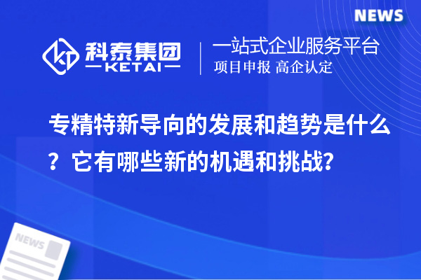 專精特新導向的發(fā)展和趨勢是什么？它有哪些新的機遇和挑戰(zhàn)？