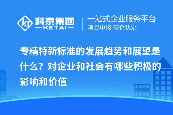 專精特新標(biāo)準(zhǔn)的發(fā)展趨勢和展望是什么？對企業(yè)和社會有哪些積極的影響和價(jià)值