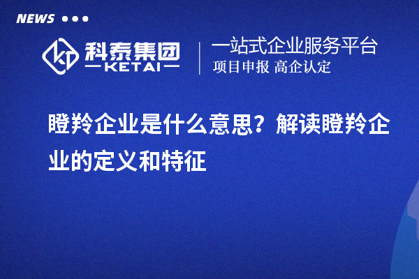 瞪羚企業(yè)是什么意思？解讀瞪羚企業(yè)的定義和特征