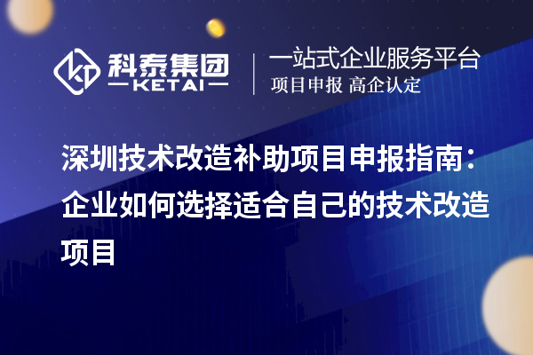 深圳技術(shù)改造補助<a href=http://www.hsloq2267.cn/shenbao.html target=_blank class=infotextkey>項目申報</a>指南：企業(yè)如何選擇適合自己的技術(shù)改造項目