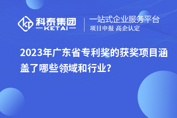 2023年廣東省專利獎(jiǎng)的獲獎(jiǎng)項(xiàng)目涵蓋了哪些領(lǐng)域和行業(yè)？