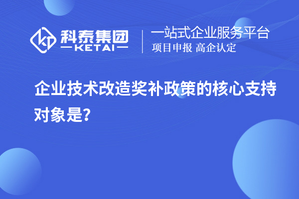 企業(yè)技術(shù)改造獎補(bǔ)政策的核心支持對象是？