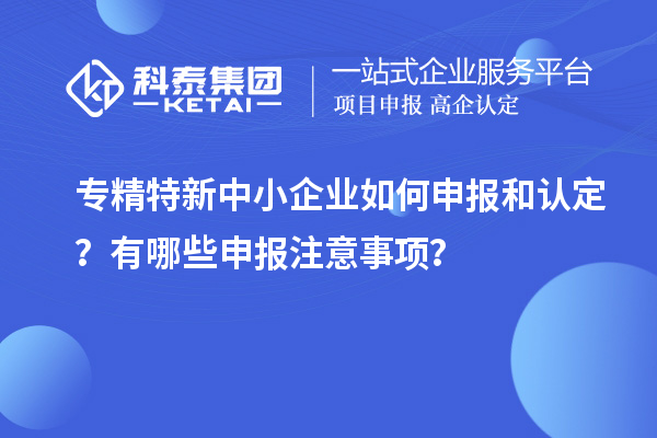 專精特新中小企業(yè)如何申報和認定？有哪些申報注意事項？