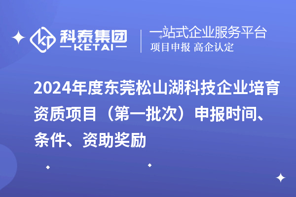 2024年度東莞松山湖科技企業(yè)培育資質(zhì)項(xiàng)目（第一批次）申報(bào)時(shí)間、條件、資助獎(jiǎng)勵(lì)