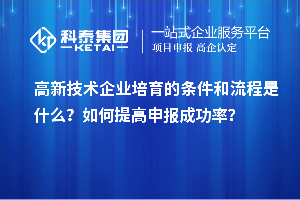 高新技術(shù)企業(yè)培育的條件和流程是什么？如何提高申報(bào)成功率？