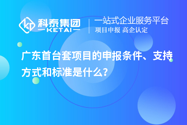 廣東首臺套項目的申報條件、支持方式和標(biāo)準(zhǔn)是什么？