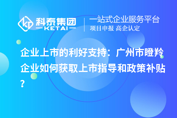企業(yè)上市的利好支持：廣州市瞪羚企業(yè)如何獲取上市指導(dǎo)和政策補(bǔ)貼？