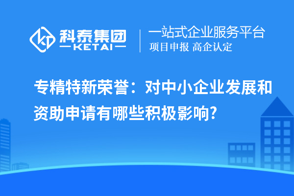 專(zhuān)精特新榮譽(yù)：對(duì)中小企業(yè)發(fā)展和資助申請(qǐng)有哪些積極影響?