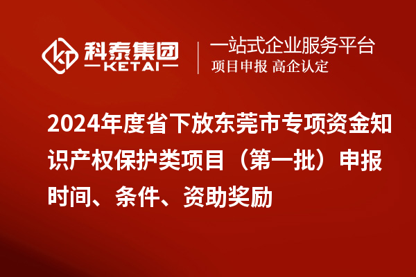 2024年度省下放東莞市專項(xiàng)資金知識產(chǎn)權(quán)保護(hù)類項(xiàng)目（第一批）申報(bào)時(shí)間、條件、資助獎(jiǎng)勵(lì)